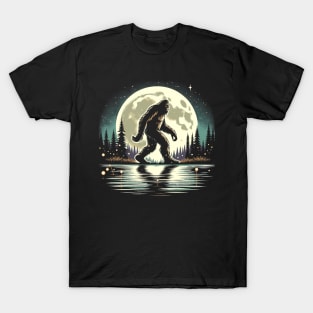 Moon Bigfoot Sasquatch Cool Bigfoot T-Shirt